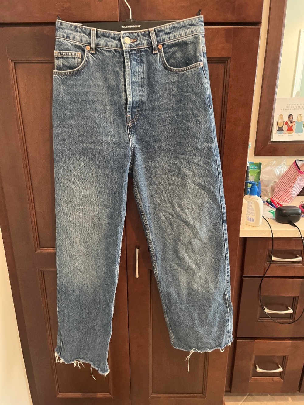 Botton up wide leg jeans